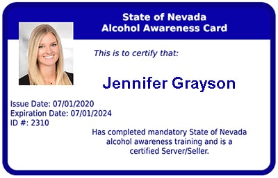 TAM CARD LAS VEGAS Alternative - Alcohol Awareness Cards